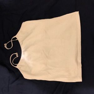 Tank top for child white with bra made inside